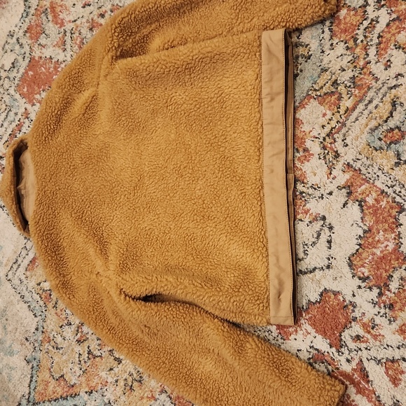 Madewell Light Brown Womens Small Fuzzy Button Down Jacket Granola - Picture 5 of 5